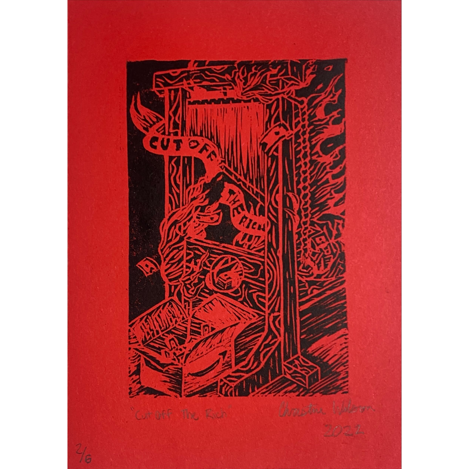 "Cut Off The Rich" by Christine Wilson | Crybbyclwn Art