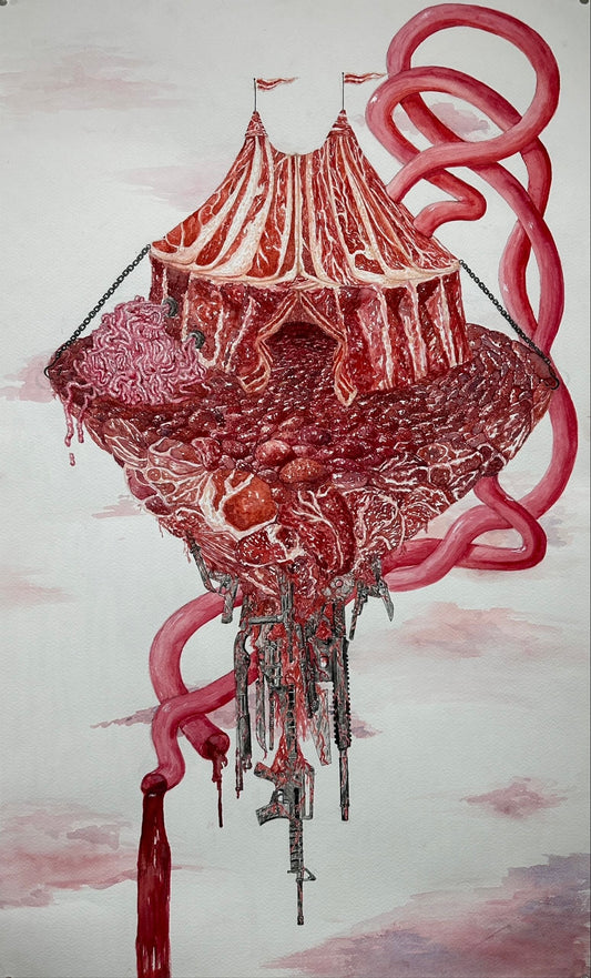 "Entertainmeat" by Christine Wilson | Crybbyclwn Art